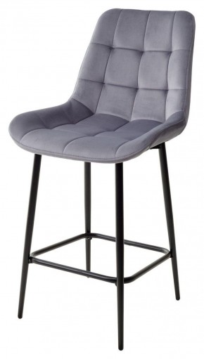 Полубарный стул ХОФМАН, цвет H-14 Серый, велюр / черный каркас H=63cm М-City в Камышлове - kamyshlov.mebel-74.com | фото