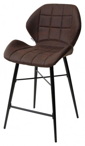 Полубарный стул MARCEL COWBOY-#800 темно-коричневый (H=65cm), ткань микрофибра М-City в Камышлове - kamyshlov.mebel-74.com | фото