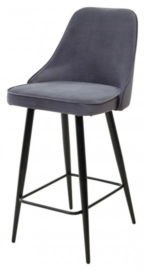 Полубарный стул NEPAL-PB СЕРЫЙ #27, велюр/ черный каркас (H=68cm) М-City в Камышлове - kamyshlov.mebel-74.com | фото