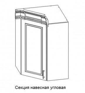 Секция навесная угловая "Верона" (600*600) в Камышлове - kamyshlov.mebel-74.com | фото