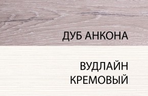 Шкаф 1D, OLIVIA, цвет вудлайн крем/дуб анкона в Камышлове - kamyshlov.mebel-74.com | фото