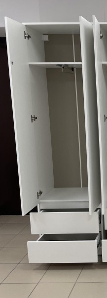 Шкаф 2-ств. с 2 ящиками и вешалкой "Бьянко" в Камышлове - kamyshlov.mebel-74.com | фото