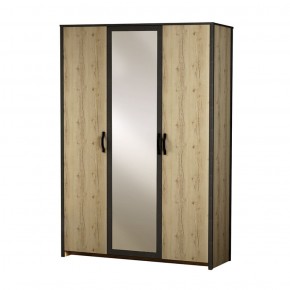Шкаф 3-дверный с зеркалом №885 Гранж в Камышлове - kamyshlov.mebel-74.com | фото