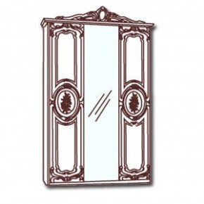 Шкаф 3-х дверный с зеркалами (01.143) Роза (беж) в Камышлове - kamyshlov.mebel-74.com | фото