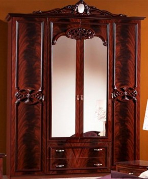 Шкаф 4-х дверный с зеркалами (03.144) Ольга (могано) в Камышлове - kamyshlov.mebel-74.com | фото