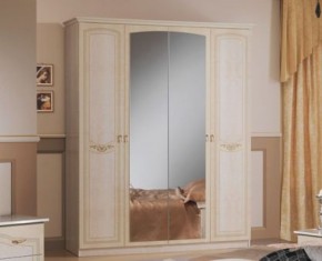 Шкаф 4-х дверный с зеркалами (08.244) Ирина (беж) в Камышлове - kamyshlov.mebel-74.com | фото