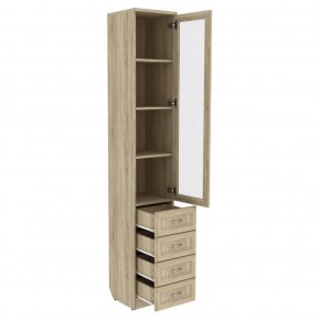 Шкаф для книг с ящиками узкий арт. 205 в Камышлове - kamyshlov.mebel-74.com | фото
