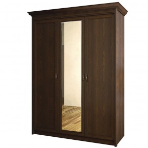 Шкаф для одежды 3-дверный с зеркалом №671 Флоренция Дуб оксфорд в Камышлове - kamyshlov.mebel-74.com | фото