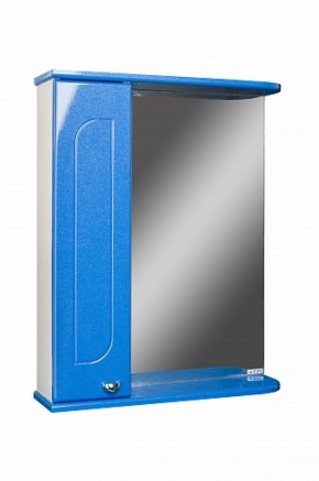 Шкаф-зеркало Радуга Синий металлик 55 левый АЙСБЕРГ (DA1129HZR) в Камышлове - kamyshlov.mebel-74.com | фото