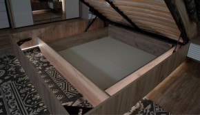 Спальня Джулия Кровать 160 МИ с подъемным механизмом Дуб крафт серый в Камышлове - kamyshlov.mebel-74.com | фото