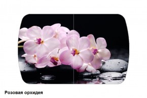 Стол Бостон 900*600 (опоры Брифинг) Стекло/фотопечать Розовая Орхидея в Камышлове - kamyshlov.mebel-74.com | фото