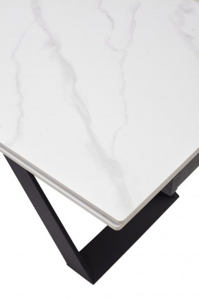 Стол LIVORNO 180 MATT WHITE MARBLE SOLID CERAMIC / BLACK, ®DISAUR в Камышлове - kamyshlov.mebel-74.com | фото