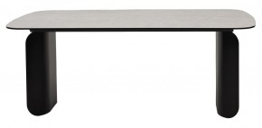 Стол NORD 200 TL-102 Бежевый мрамор, испанская керамика / черный каркас, ®DISAUR в Камышлове - kamyshlov.mebel-74.com | фото