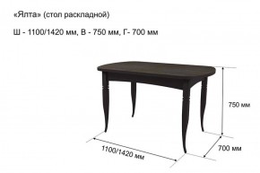 Стол раскладной Ялта (опоры массив цилиндрический) в Камышлове - kamyshlov.mebel-74.com | фото