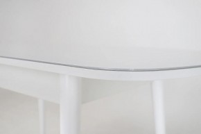 Стол раскладной со стеклом (опоры массив цилиндрический) "Хоста" в Камышлове - kamyshlov.mebel-74.com | фото