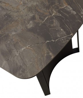 Стол RASMUS 160 KL-80 Серый мрамор, итальянская керамика / черный каркас, ®DISAUR в Камышлове - kamyshlov.mebel-74.com | фото
