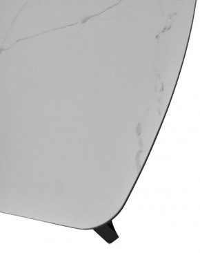 Стол RASMUS 160 TL-45 Белый мрамор, испанская керамика / черный каркас, ®DISAUR в Камышлове - kamyshlov.mebel-74.com | фото