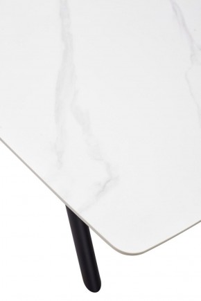 Стол RIVOLI 140 MATT WHITE MARBLE SOLID CERAMIC / BLACK, ®DISAUR в Камышлове - kamyshlov.mebel-74.com | фото