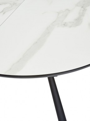 Стол VOLAND BIANCO TL-45 испанская керамика/ BLACK "белый мрамор" М-City в Камышлове - kamyshlov.mebel-74.com | фото